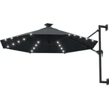 vidaXL Sonnenschirm Ø 300 cm inkl. LED anthrazit