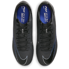 Nike Herren Zoom Vapor 15 Academy Fg/Mg Fußballschuh, Black Chrome Hyper Royal, 40.5 EU