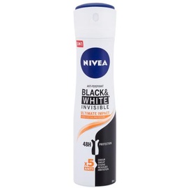 NIVEA Black & White Invisible Ultimate Impact 48H Deodorant Spray Antiperspirant 150 ml für Frauen