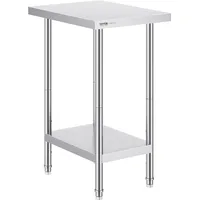 Vevor Zubereitungstisch aus Edelstahl, robuster Arbeitstisch aus Metall mit
