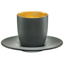 Eisch Cosmo COLLECT Gold/Grau Espressoglas mit Untertasse