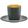 Eisch Cosmo COLLECT Gold/Grau Espressoglas mit Untertasse
