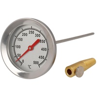 500 Grad Grill Thermometer 15cm Sonde Edelstahl Bbq Smoker Gasgrill Kohlegrill