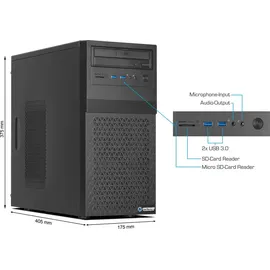 Ankermann Business Office Work Komplett Set Intel Core i5 14400F 27" SSD 16 GB RAM 1 TB SSD GeForce GT 740 Windows 11 Pro