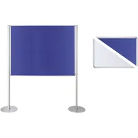 Ultradex Stellwand-Set Grundelement beidseitig Tellerfuß Fair/Filz B1500xH1200mm weiß/blau