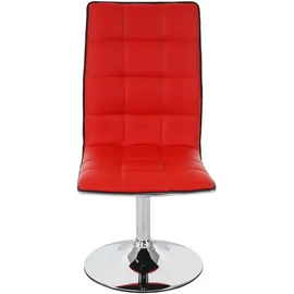 Mendler Esszimmerstuhl HWC-C41 Kunstleder rot 2er Set
