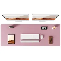 LuxusKollektion Schreibtischunterlage Schreibtischunterlage Mauspad Leder XXL Office Mauve 120 x 43 cm rosa