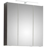 Lomadox Spiegelschrank QENA-66 Badezimmer, 65 cm breit, in Quarzgrau Matt Touch, B/H/T 65/70/16 cm grau