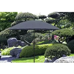 GARDEN PLEASURE Sonnenschirm, rund - grau
