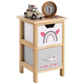 CARO-Möbel Kommode ESTA 25 x 42 x 25 cm Beige / Grau