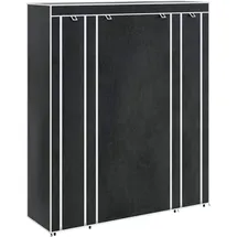 vidaXL Stoffschrank 45 x 176 x 150 cm Schwarz