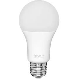Trust E27 Smart Lampe, Farbwechsel E27 LED Birne, Leuchtmittel für Alexa und Google Home, Kein Hub Erforderlich, 2.4GHz Glühbirne RGB, WI-Fi Lampe, Weiß und Farbig - 2er-Pack