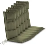 Aspero 6 Premium Hochlehner Stuhlauflagen - Grün