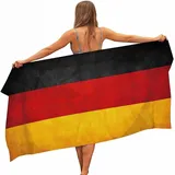 Latwerio Strandtuch Deutschland-Flagge, 3D Handtuch Deutschland-Flagge Badetücher, Absorbierendem Strandtuch Mikrofaser Weich Badetuch für Camping Fitnessstudio Reise Strandhandtuch 90x180 cm s5704