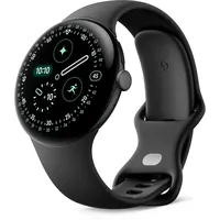 Google Watch 4 45 Wi-Fi Smartwatch Fluorelastomer, 150-215, Obsidian