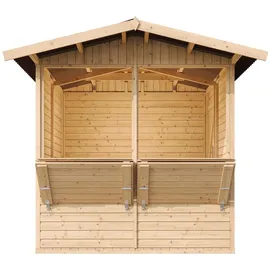 TIMBELA Marktbude 2,53 x 2,63 m Beige