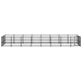 vidaXL Hundezwinger 15,02 m2 Stahl Schwarz