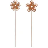 Mica decorations Gartenstecker Blume 115 cm Braun