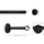 GARESA Gardinenstange GARESA "BOLTI", schwarz, L:430cm Ø:16mm, Metall, Gardinenstangen, Vorhanggarnitur, verlängerbar, Wandmontage, ohne Ringe