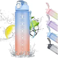 Luxuskollektion Trinkflasche 1L mit Strohhalm und