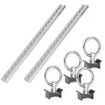 STAHLWERK Zurrschienen 2er Set mit Zurrösen 50 cm Airlineschienen aus Aluminium