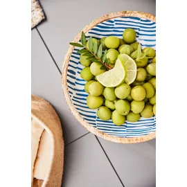 Zeller Schale Mangoholz blau Ø 30 cm 6 cm