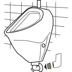Gummi-Urinalverbinder (Ausführung: Gummi-Urinalverbinder Urinaldruckspülrohr 12-18mm 35mm Anschluss ohne Rosette)