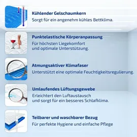 Matratzen Perfekt Gel-Topper 90 x 200 cm Weiß