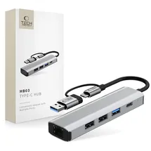 TECH-PROTECT USB-C Adapter 5-in-1 Grau