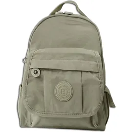 Jennifer Jones Leather Crinkle Nylon Rucksack Beige