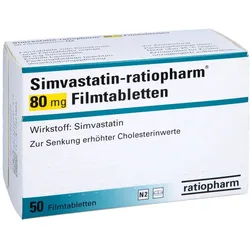SIMVASTATIN-ratiopharm 80 mg Filmtabletten 50 St