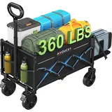 Bollerwagen faltbar, klappbarer Bollerwagen mit Maximalbelastung 163kg  Speic...