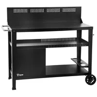 BBQ-Toro Grilltisch 125 x 57 x 104 cm Stahl schwarz
