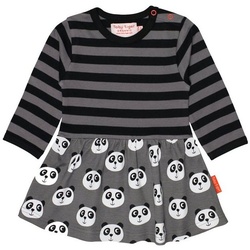 Toby Tiger Shirtkleid Kleid mit Panda und Streifen Print grau 116