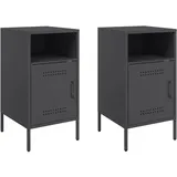 vidaXL Nachtschrank 2 Stk. 36 x 39 x 68 cm Schwarz