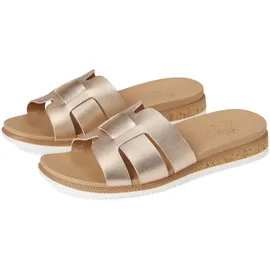 SKECHERS Damen Desert KISS Low Peak Look Schiebe-Sandalen, Gold, 41 EU