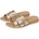 Damen Peak Look Schiebe-Sandalen Gold 41 EU