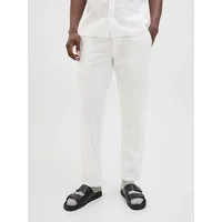 JACK & JONES Kane Summer Linen Blend Joggers - White - L