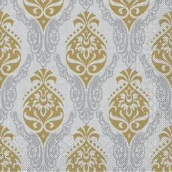 Mank Serviette aus Tissue - Doris in Gold-Silber, 40x40 cm, 100 Stück - Ornamente