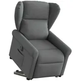vidaXL Relaxsessel mit Aufstehhilfe Elektrisch Dunkelgrau Stoff