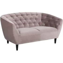 Actona Chesterfield Sofa Stoff 2-Sitzer Rosa