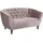 Actona Chesterfield Sofa Stoff 2-Sitzer Rosa