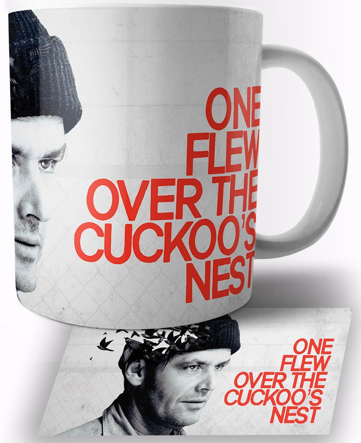 One Flew Over the Cuckoos Nest Jack Nicholson Keramik Becher 325ml Tasse Mug