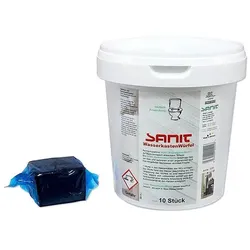 SANIT Wasserkastenwürfel Reinigungswürfel für WC-Spülkasten - 10 Würfel je 50 g - 3056 ** 1kg/24,58 EUR