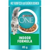 Purina ONE Indoor Formula mit Thunfisch & grünen Bohnen 26x85g