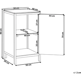 Beliani Outdoor-Küchenschrank Venosa Braun