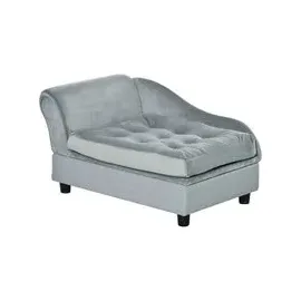PawHut Hundesofa 76 x 45 x 43 cm grau