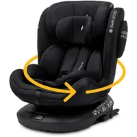 Osann Swift360 S 2 - mitwachsender Reboarder mit Isofix, 360 Grad drehbarer Kindersitz 76-150 cm (ca. 9-36 kg), i-Size Kinderautositz ab 1 Jahr - All Black