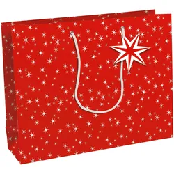 Clairefontaine 6x Cosy, Kraft weiß, Geschenktasche Shopping 37,3x11,8x27,5 cm - Rot X-32814-6C