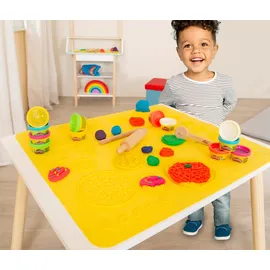 roba Play-Doh nachhaltiges Spielset 3D-Kreativmatte 12 Knetdosen FSC-Holzwerkzeuge